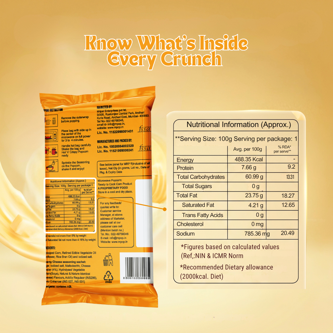 M POP Creamy Cheese Microwave – 50 gms
