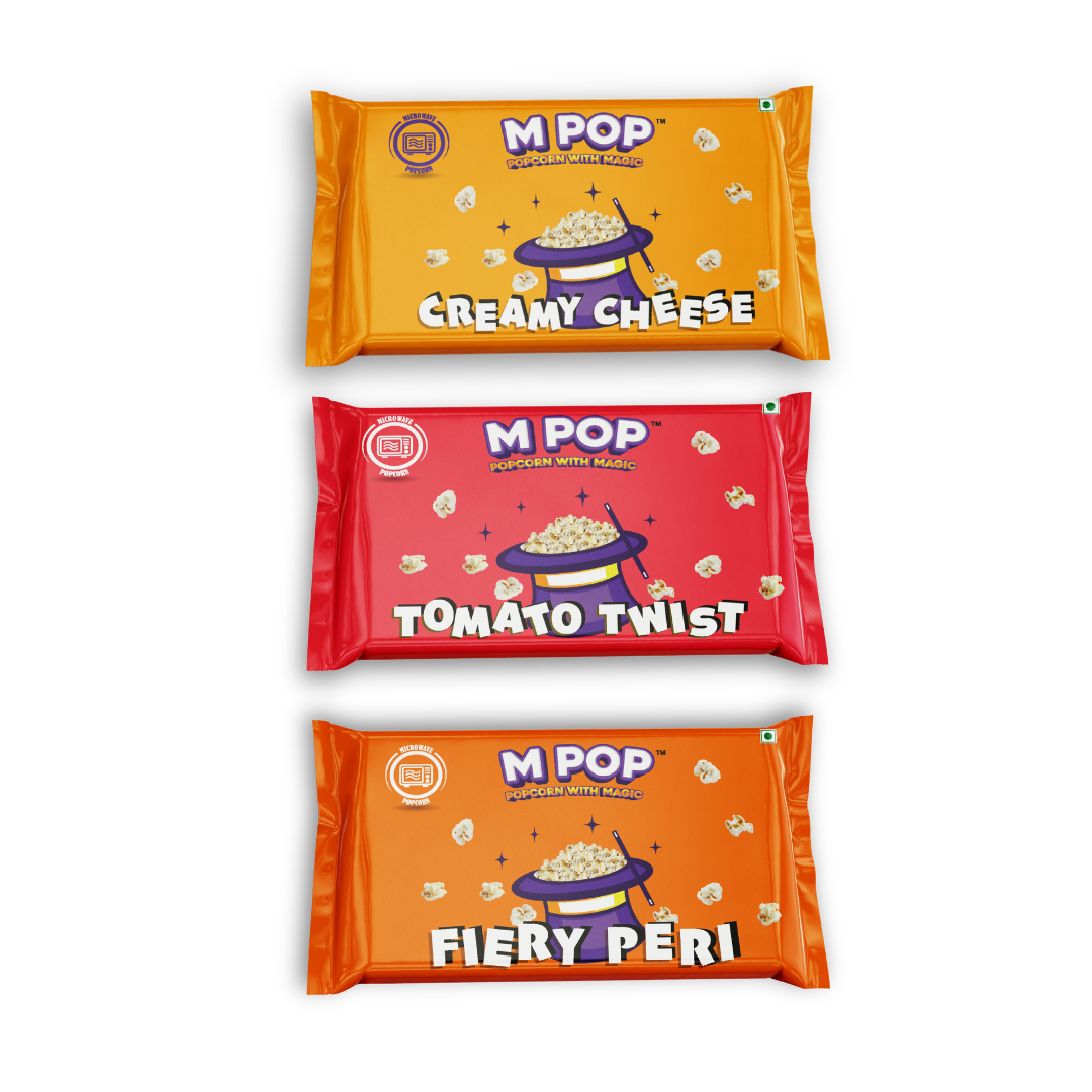 M POP Assorted Microwave Popcorn - 50g x 6 Packs