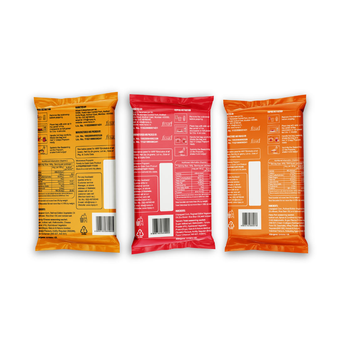 M POP Assorted Microwave Popcorn - 50g x 6 Packs