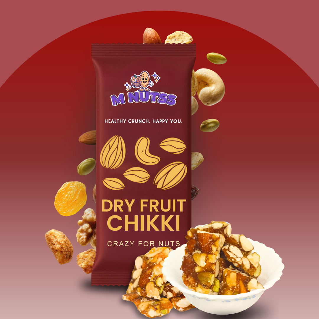 M-Nutss Dry Fruit Chikki – Crunchy & Nutritious Snack