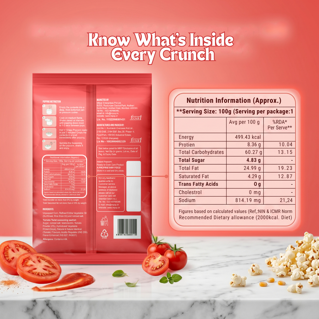 Tomato Twist Popcorn – 70 gms
