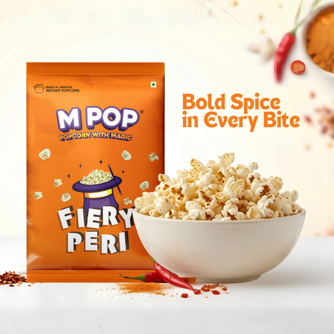 M POP Instant Popcorn Assorted Flavor | Theatre Style Popcorn at Home | Ready to Cook | Palm Oil Free | Movie Night Snack | 50g x 6 Packs