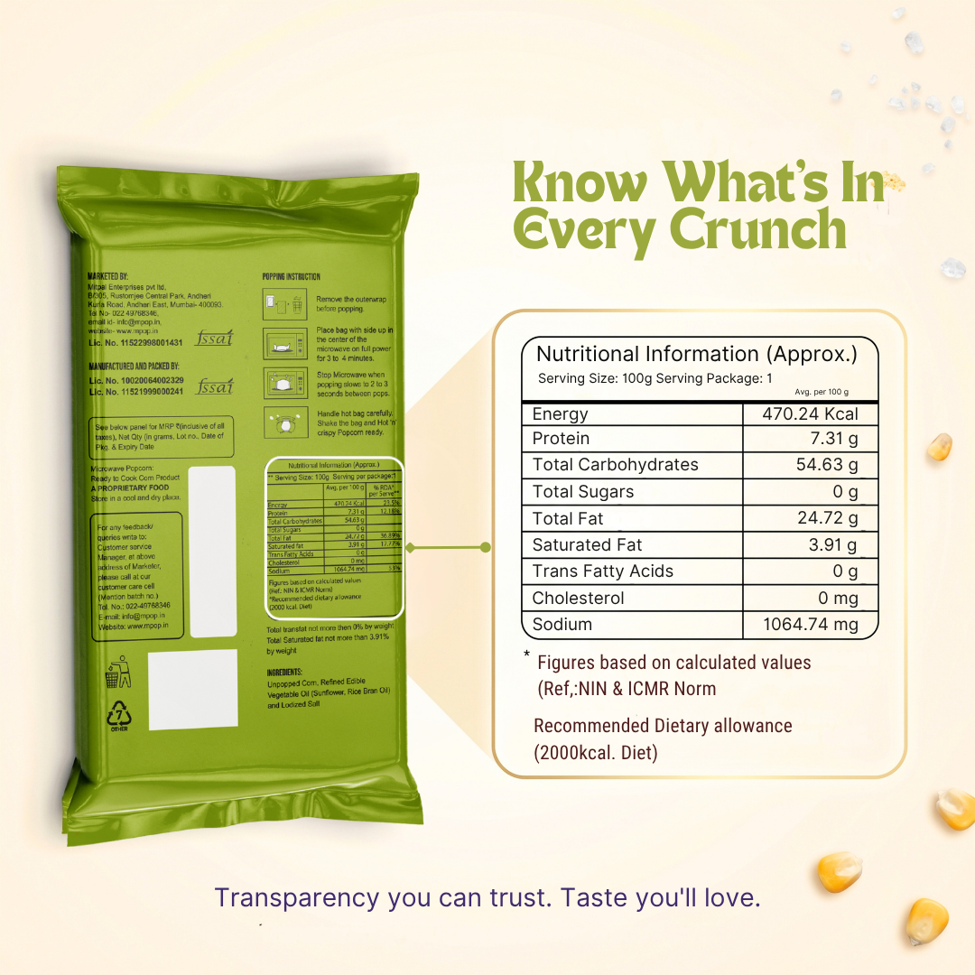 Classic Salted Microwave Popcorn – 90 gms