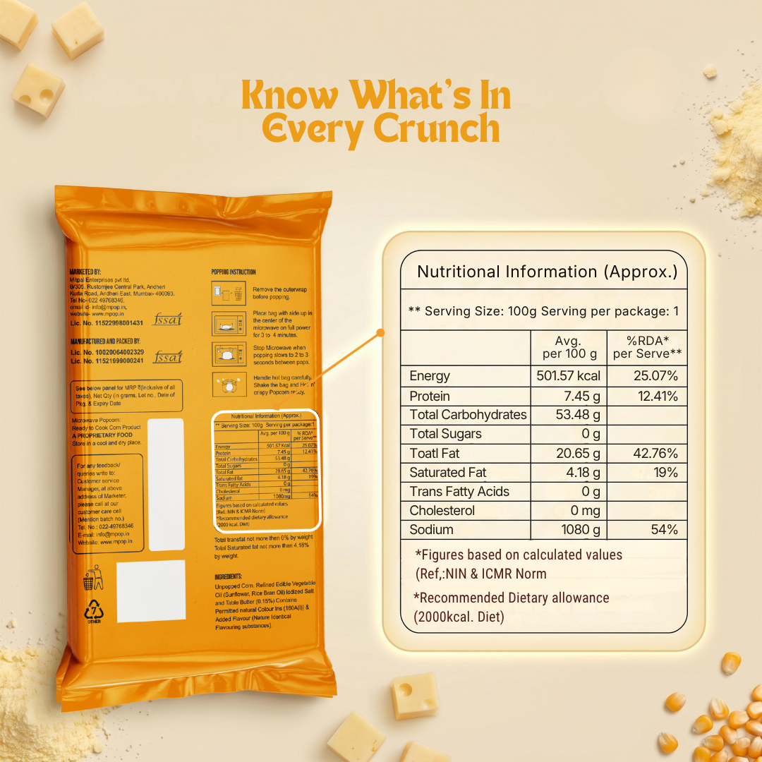 M POP Magical Butter Microwave Popcorn – 90 gms