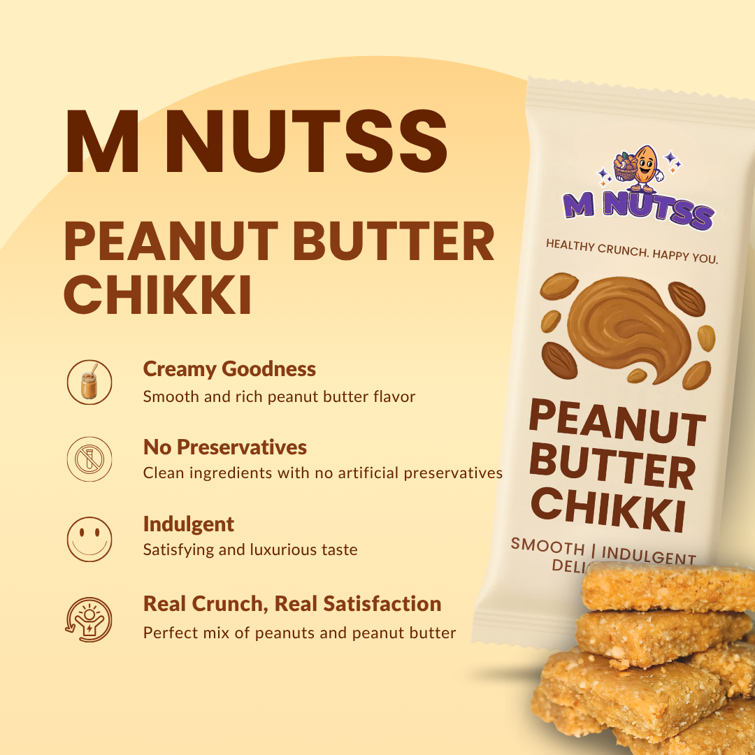 M-Nutss Peanut Butter Chikki – Smooth, Crunchy & Indulgent