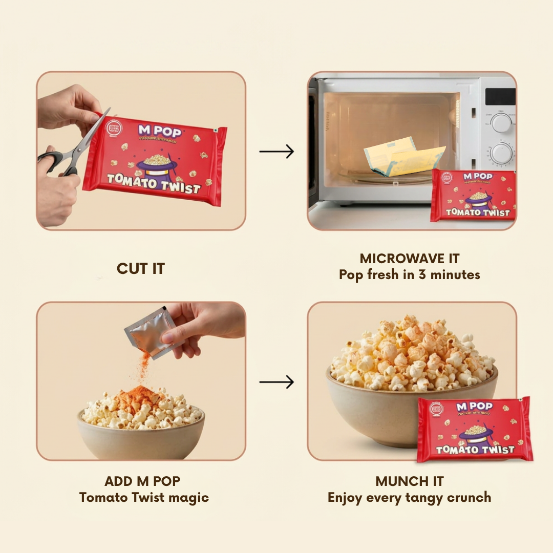 M POP Tomato Twist Microwave – 50 gms
